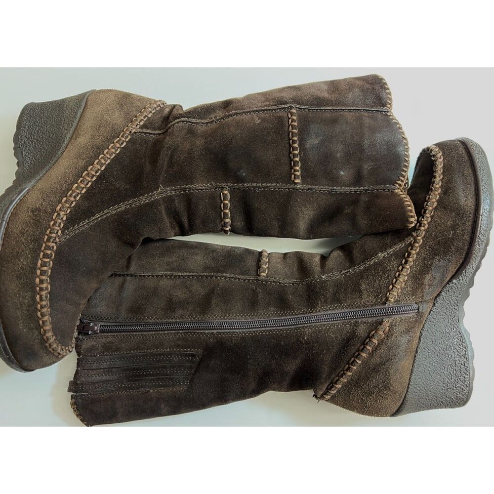 Earth Spirit Freesia mid-calf brown suede boots. Size 38. - Picture 6 of 8